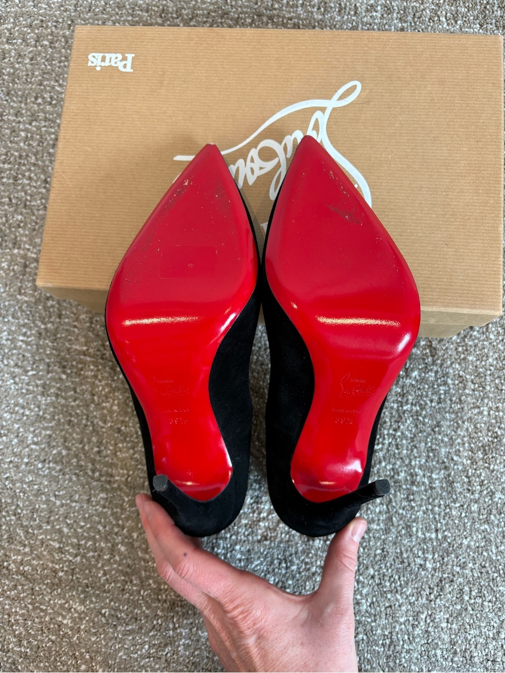Christian Louboutin Black Suede So Kate size 39.5 - Picture 4 of 5
